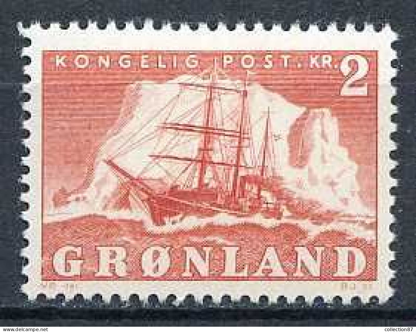 Réf 79 < GROENLAND < Yvert N° 26 * - MH * < Voilier Bateau " Gustav Holm " - Neufs