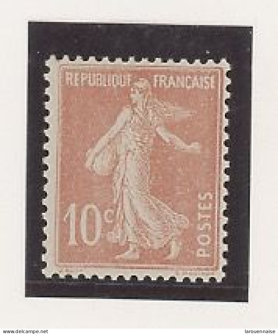 VARIETÉ- N°138  -10c ROUGE PALE  SEMEUSE CAMÉE  N* - SIGNÉ - Unused Stamps