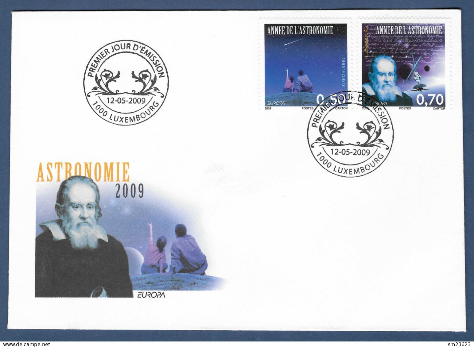 Luxembourg  2009  Mi.Nr. 1831 / 1832 , EUROPA CEPT  Astronomie - FDC  Luxembourg 12-05- 2009 - 2009