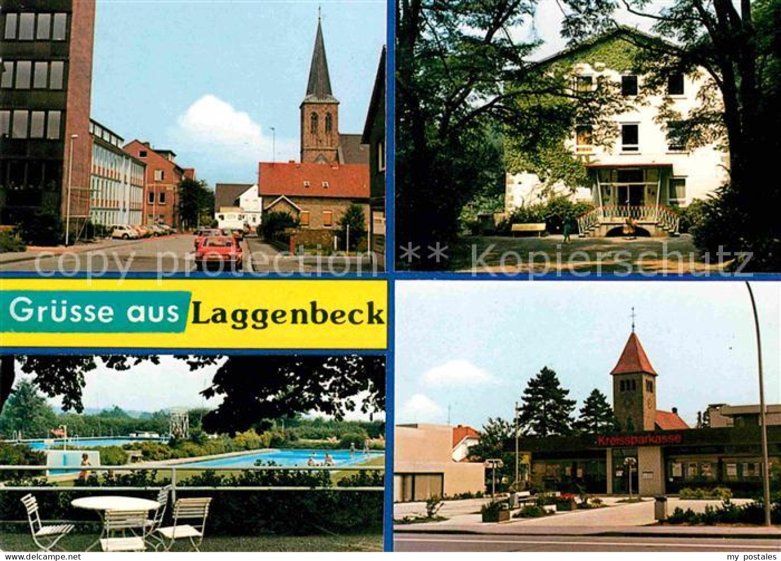 42605340 Laggenbeck Carl Keller Strasse Muettererholungsheim Schwimmbad Kirche I - Ibbenbüren