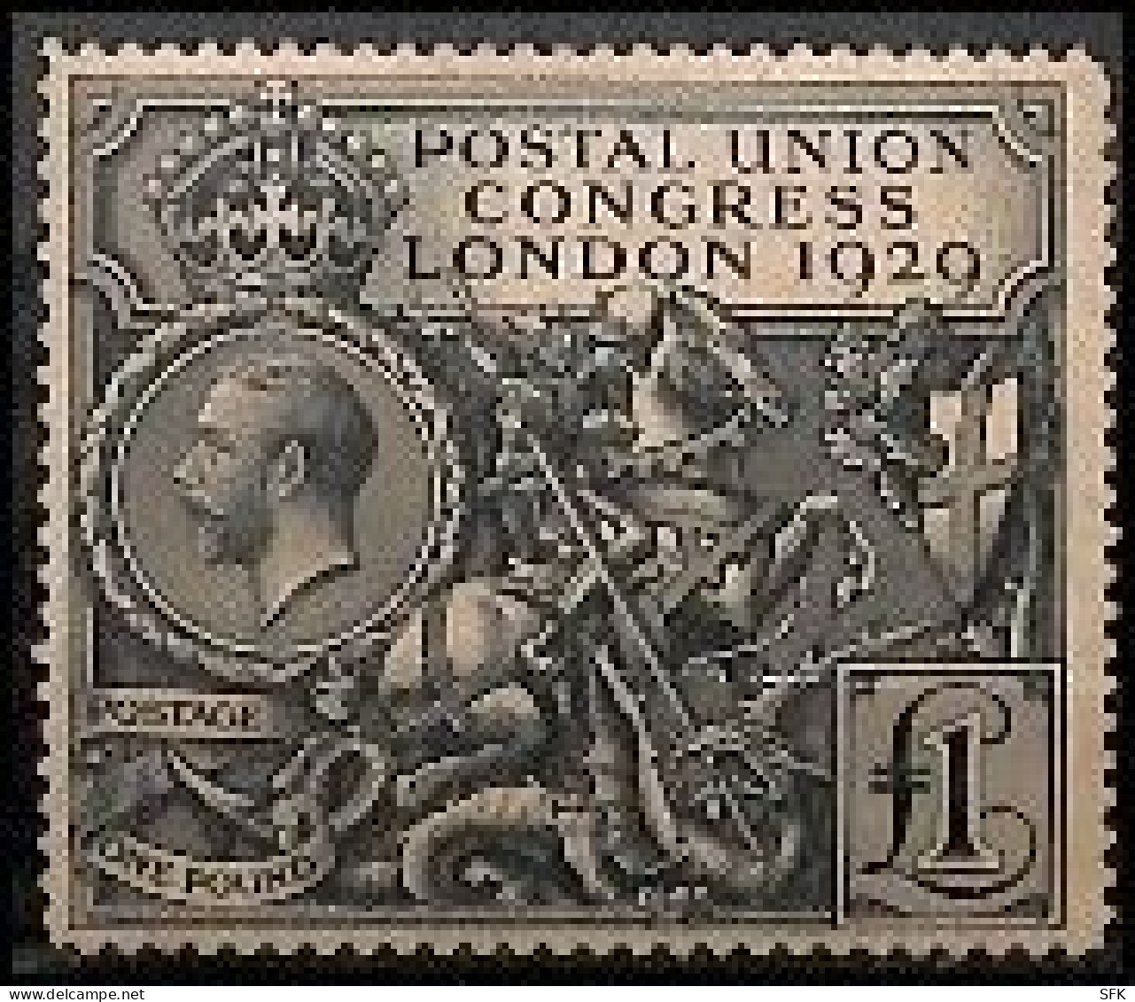 1929 Great Britain King George V, 1 Pound Stamp, - Unused Stamps