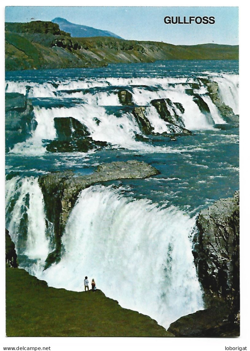 THE GOLDEN CASCADE, ONE OF ICELAND'S MOST BEAUTIFUL WATERFALLS.- GULLFOSS.-  ( ISLANDIA ) - Islande