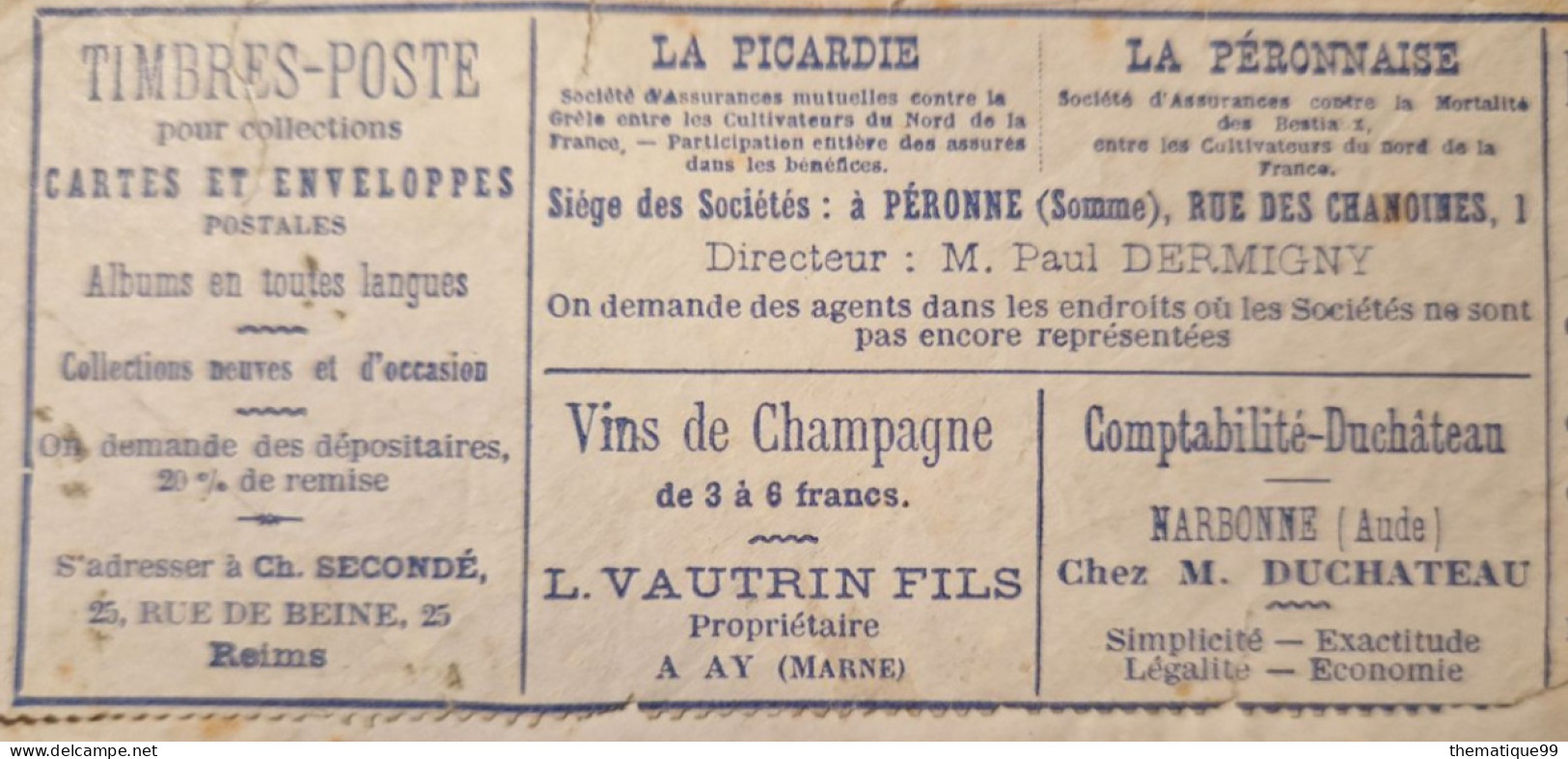 Lettre Avec Publicités Précurseur Vendue à Tarif Réduit (1876) : Barbe Graine Voiture Cheval Vin Grêle Oignon Fraise - Wijn & Sterke Drank