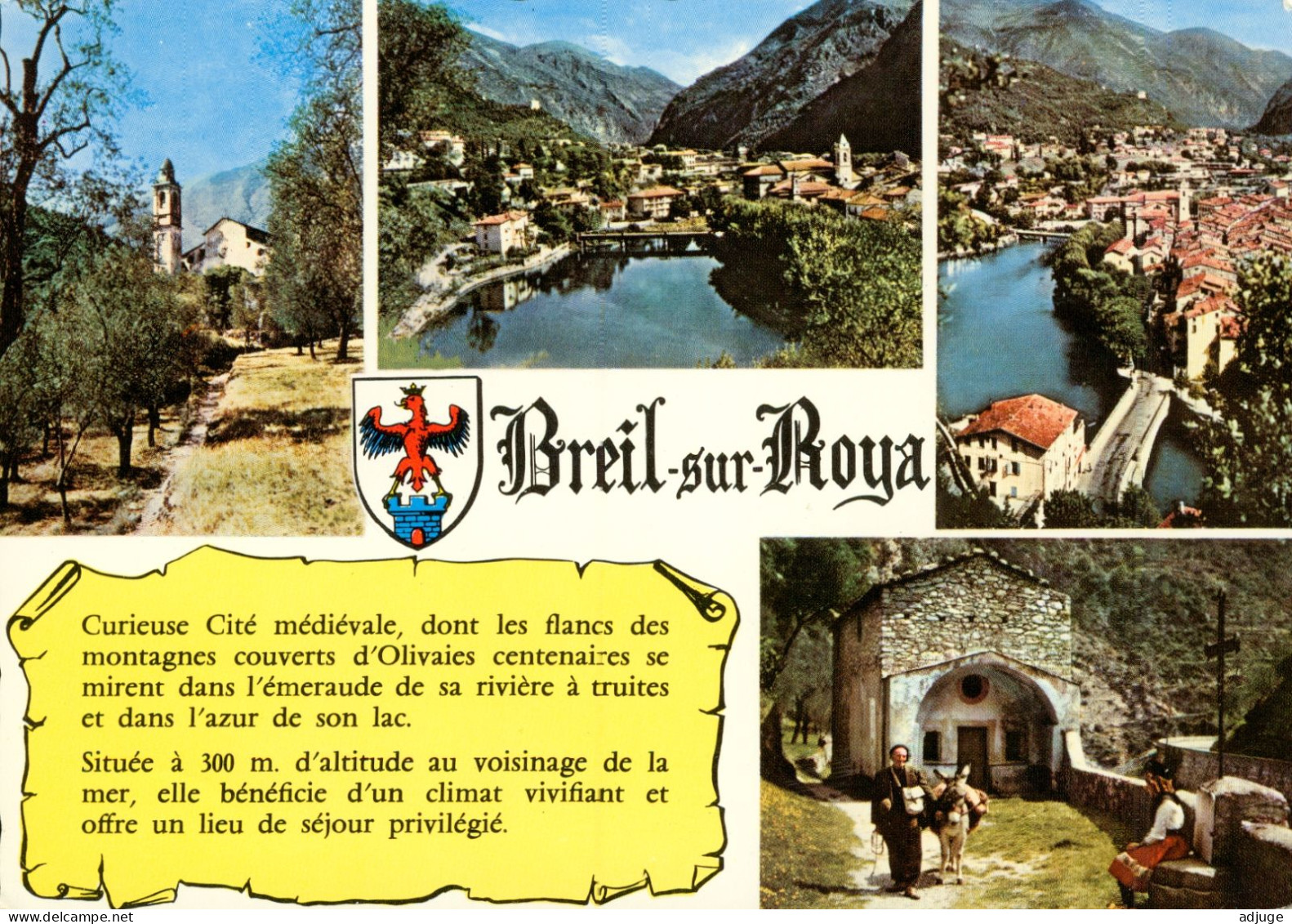 CPSM-06- BREIL-sur-ROYA - Multivues - Blason - Armoiries**SUP * 2 Scans - Breil-sur-Roya