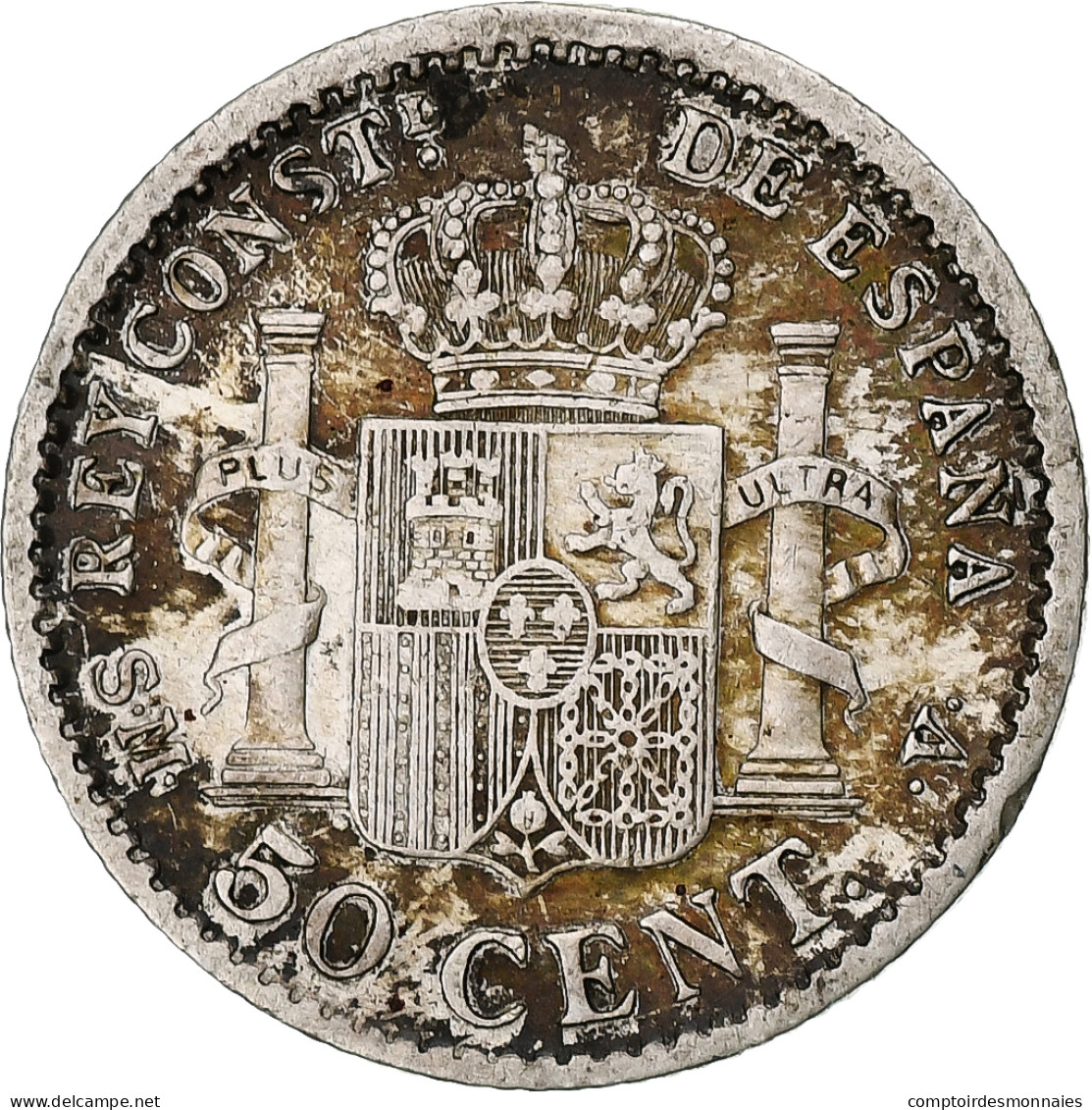 Espagne, Alfonso XIII, 50 Centimos, 1904, Madrid, TB+, Argent, KM:723 - Premières Frappes