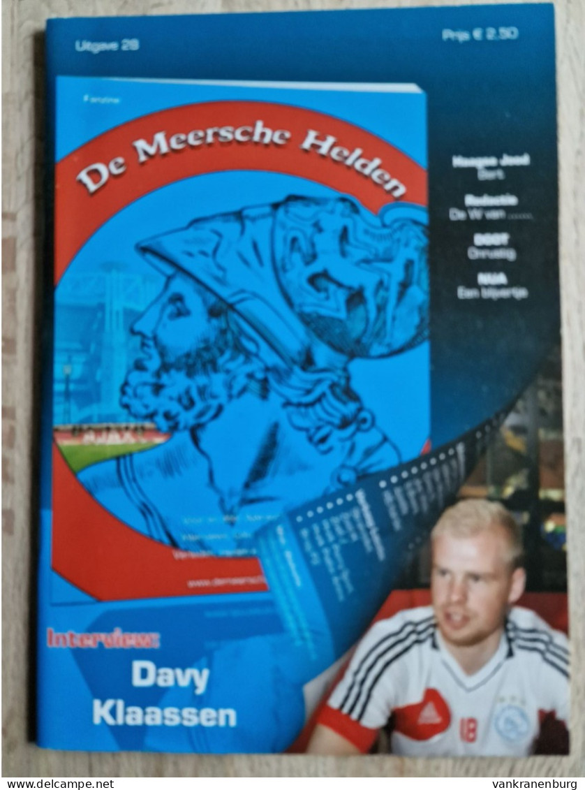 Fanzine Magazine De Meersche Helden 28 - Ajax Amsterdam - 5.5.2013 - Programm - Football Soccer Fussball - Davy Klaassen - Boeken
