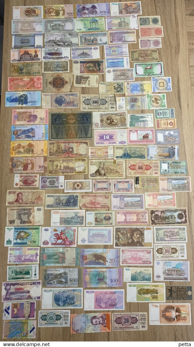 Lot De 100 Billets Du Monde Différents / Vendu En L’état / 100BA - Collezioni E Lotti