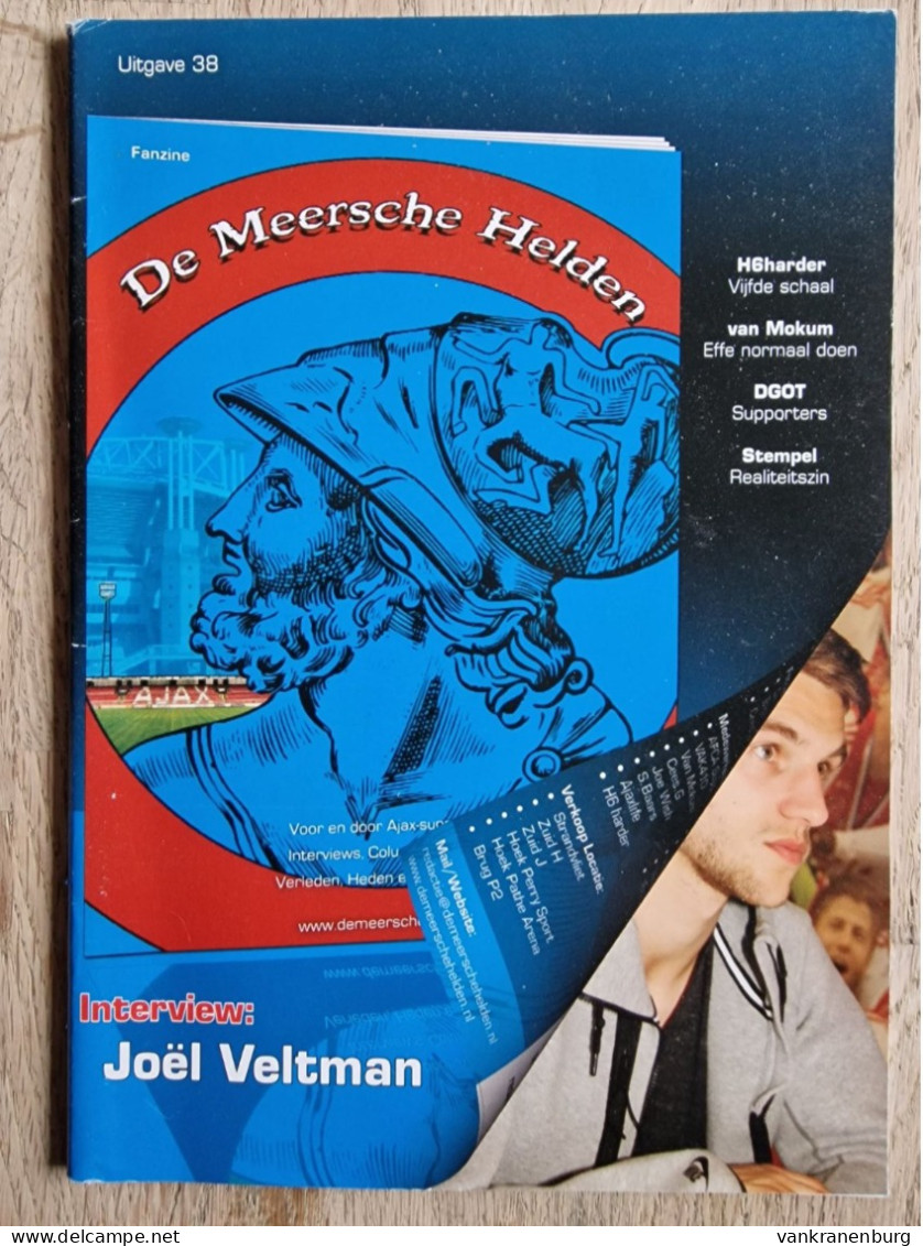 Fanzine Magazine De Meersche Helden 38 - Ajax Amsterdam - 8.3.2015 - Programm - Football Soccer Fussball - Joel Veltman - Boeken