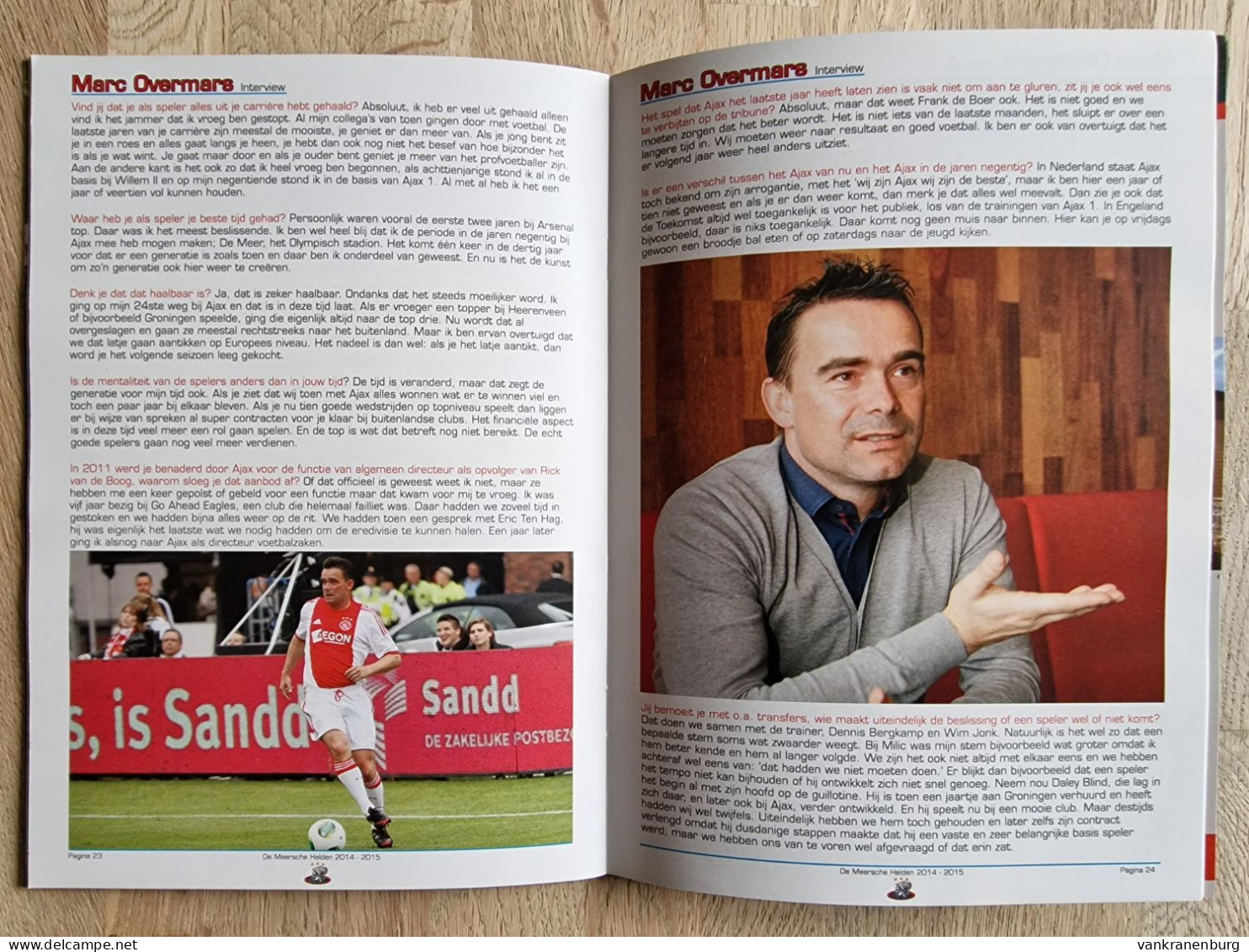 Fanzine Magazine De Meersche Helden 39 - Ajax Amsterdam - 10.5.2015 - Programm- Football Soccer Fussball - Marc Overmars - Livres