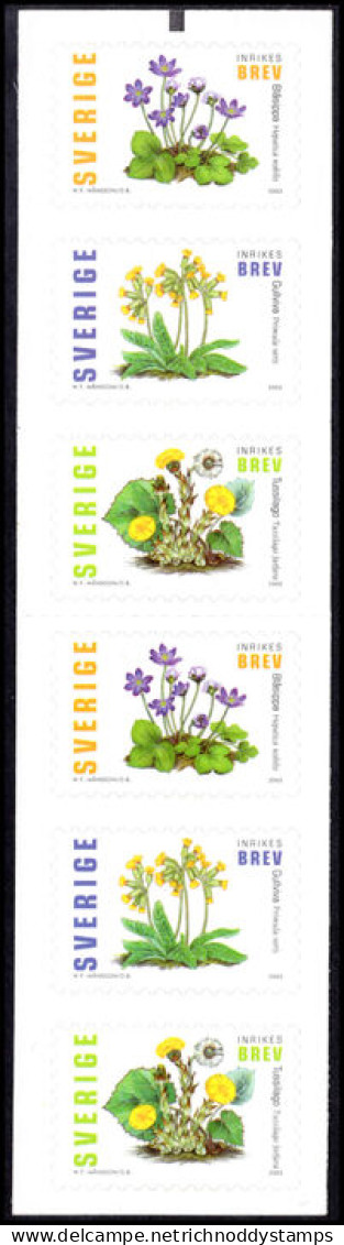 Sweden 2003 Flowers Self-adhesive Booklet Unmounted Mint. - Unused Stamps