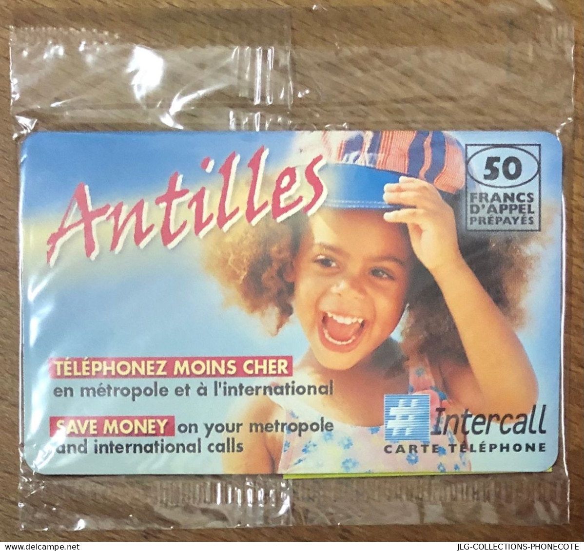 INTERCALL CARTE ANTILLES 50F NSB PREPAID PREPAYÉE NO TELECARTE PHONECARD CALLING CARD - Antilles (French)