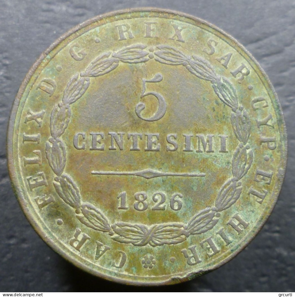 Italia - Regno Di Sardegna - 5 Centesimi 1826 To P - Carlo Felice (1821-1831) - Gig. 108 - Italian Piedmont-Sardinia-Savoie