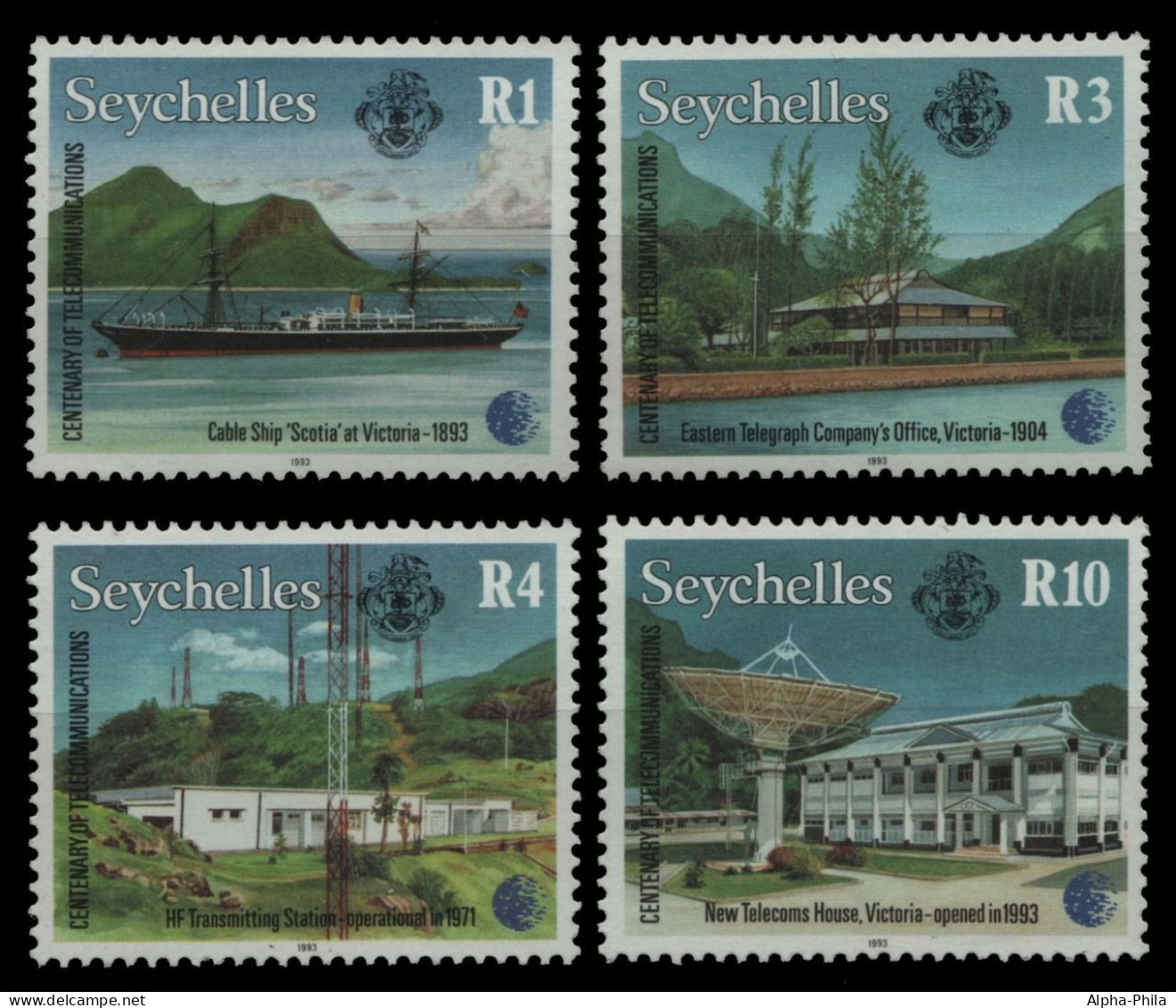 Seychellen 1993 - Mi-Nr. 782-785 ** - MNH - Fernmeldeeinrichtungen - Seychelles (1976-...)