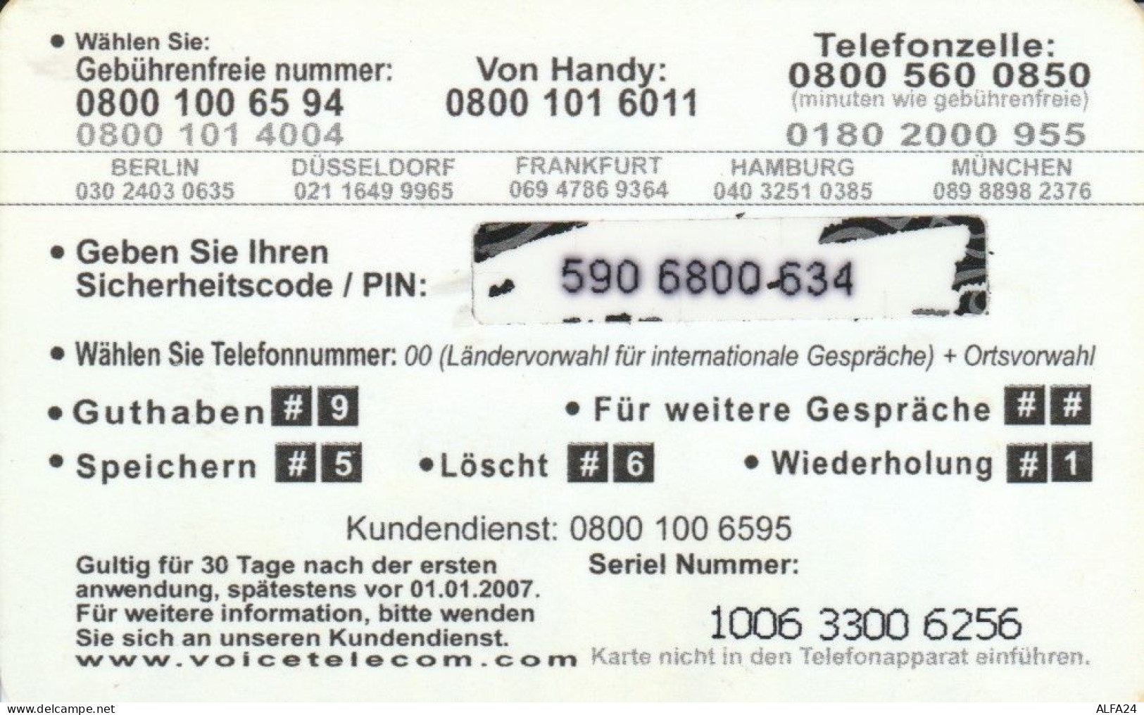 PREPAID PHONE CARD GERMANIA  (PM633 - [2] Prepaid