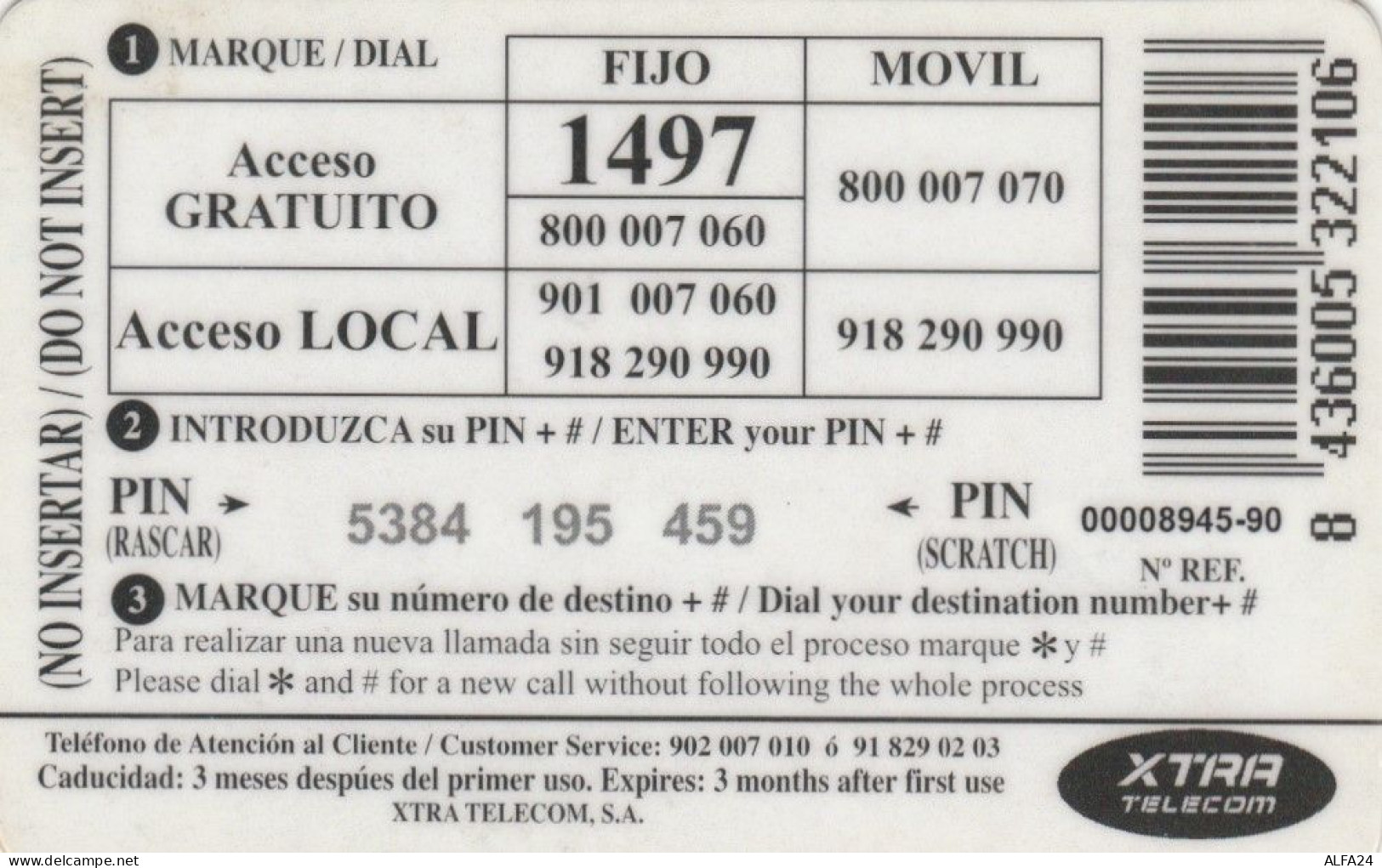 PREPAID PHONE CARD SPAGNA  (PM512 - Otros & Sin Clasificación