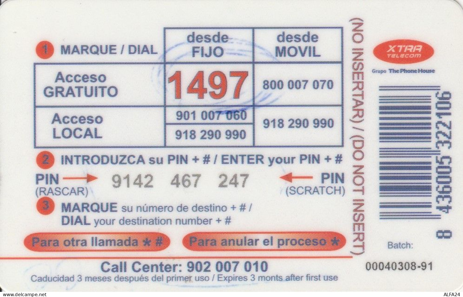 PREPAID PHONE CARD SPAGNA  (PM511 - Otros & Sin Clasificación