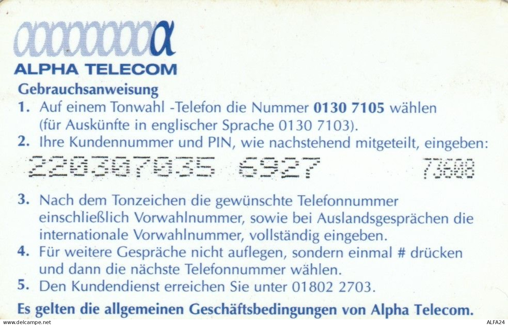 PREPAID PHONE CARD GERMANIA  (PM459 - [2] Prepaid