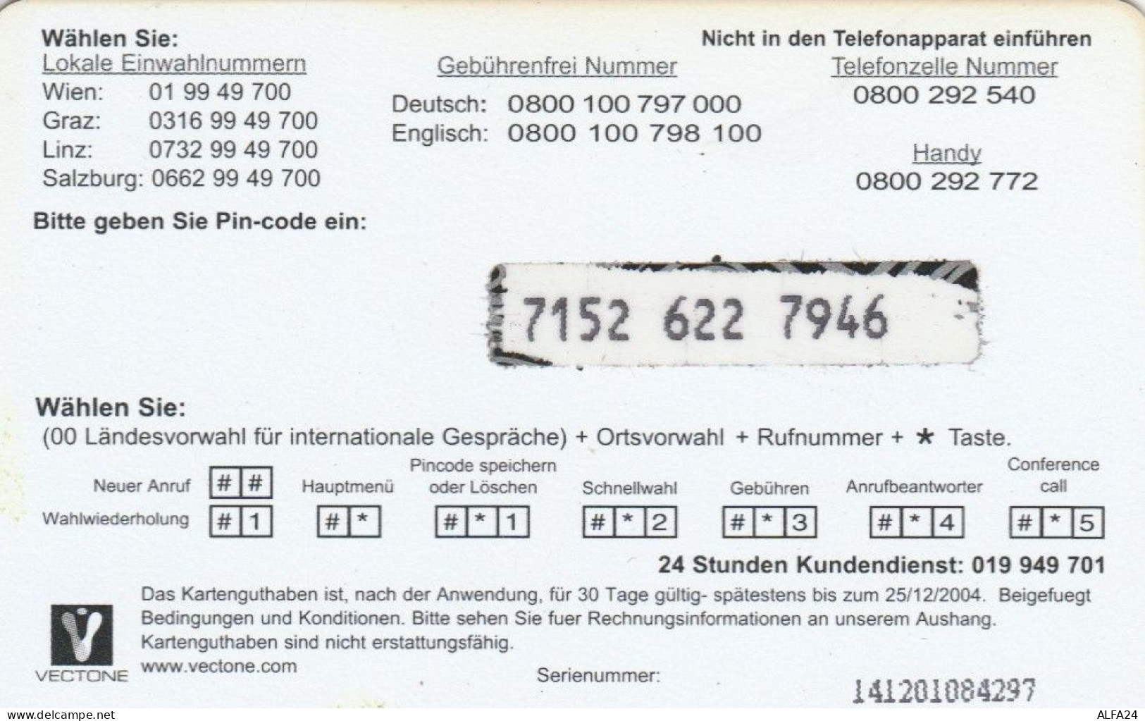 PREPAID PHONE CARD GERMANIA  (PM269 - GSM, Voorafbetaald & Herlaadbare Kaarten