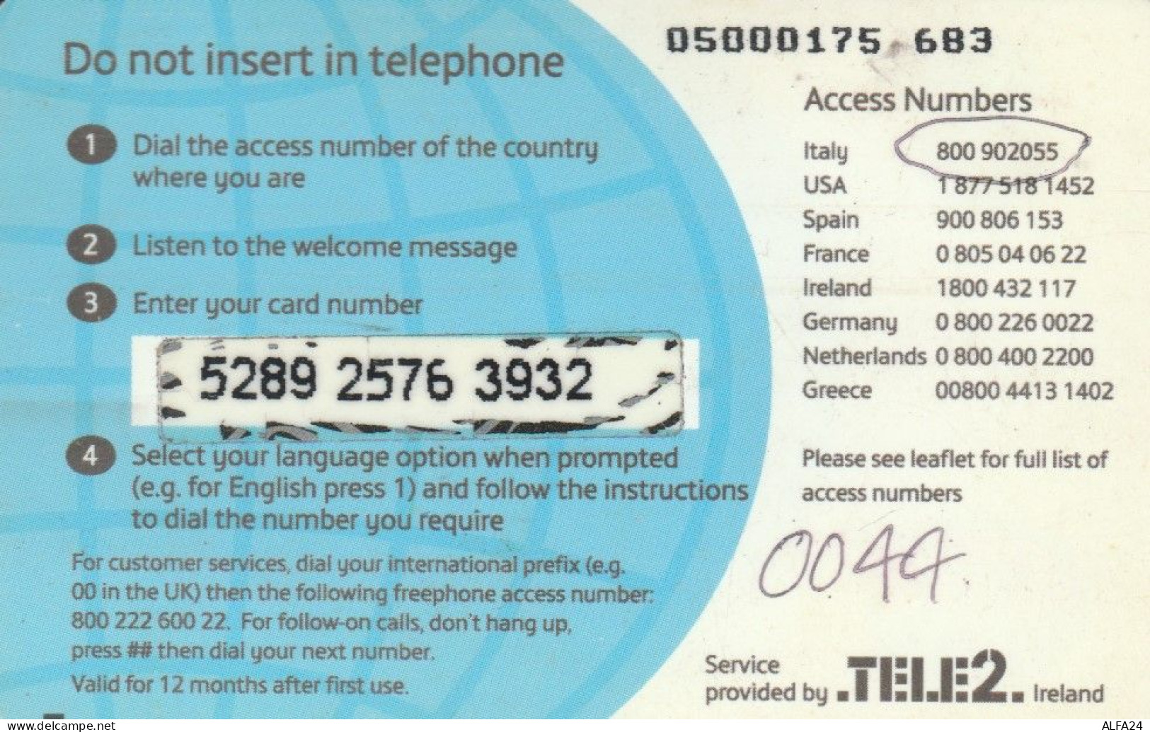 PREPAID PHONE CARD REGNO UNITO TELE2 (PM1530 - Otros & Sin Clasificación