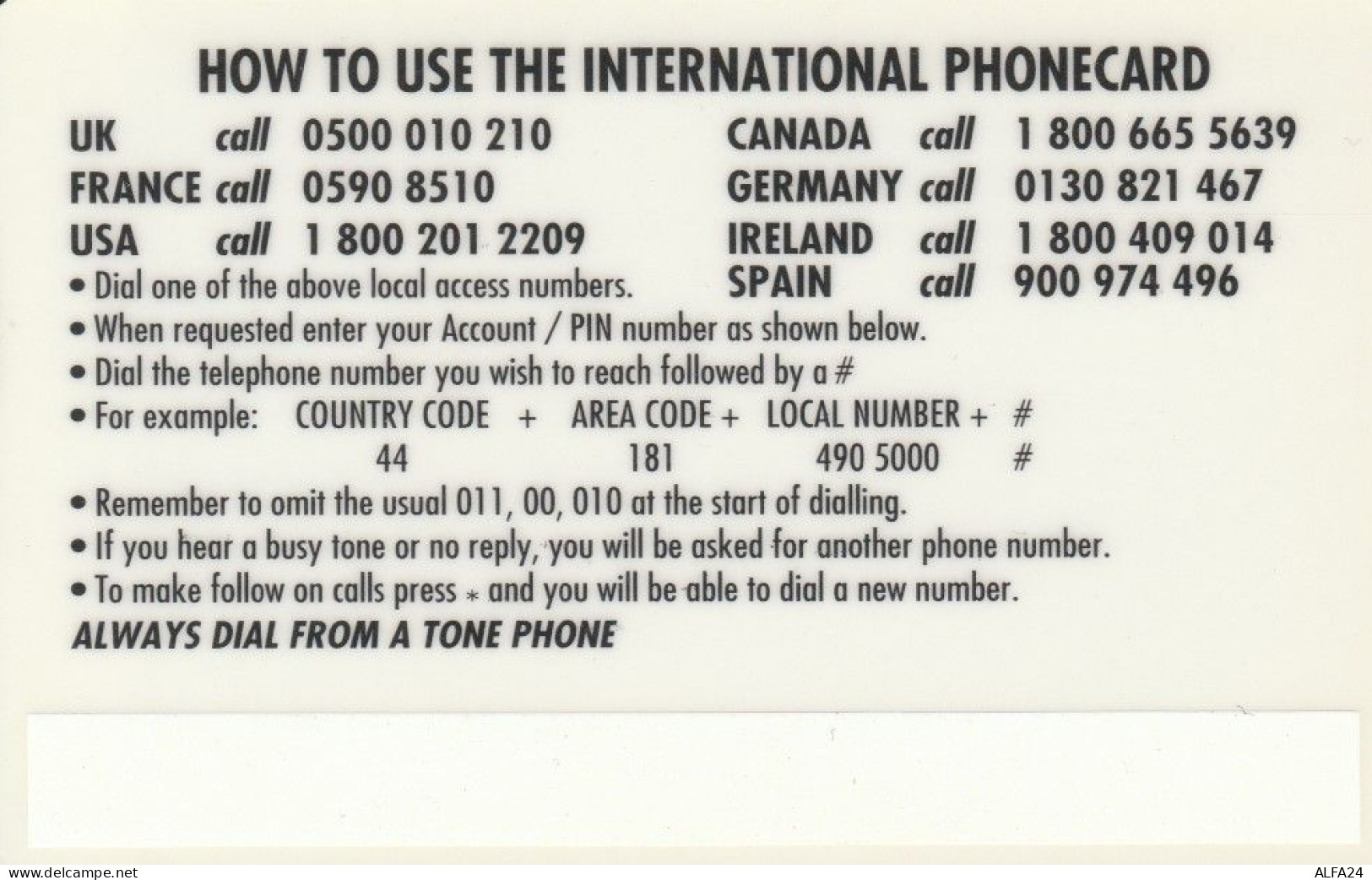 PREPAID PHONE CARD REGNO UNITO  (PM1471 - Other & Unclassified