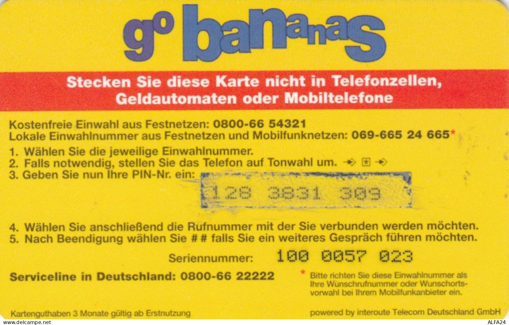 PREPAID PHONE CARD GERMANIA  (PM2384 - GSM, Voorafbetaald & Herlaadbare Kaarten