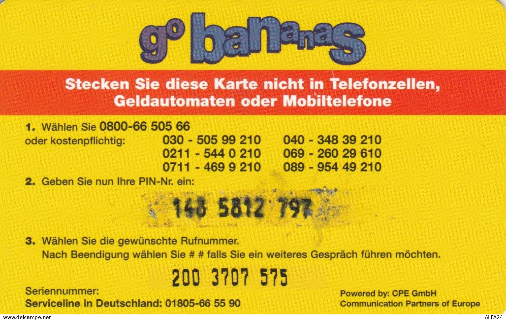 PREPAID PHONE CARD GERMANIA  (PM2373 - Cellulari, Carte Prepagate E Ricariche