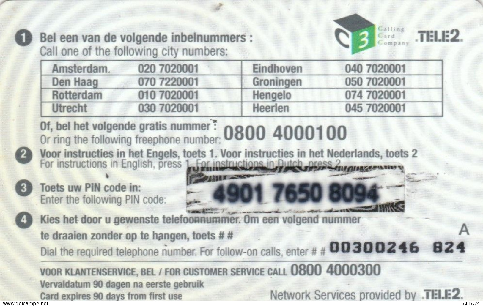 PREPAID PHONE CARD PAESI BASSI TELE2 (PM2228 - [3] Sim Cards, Prepaid & Refills