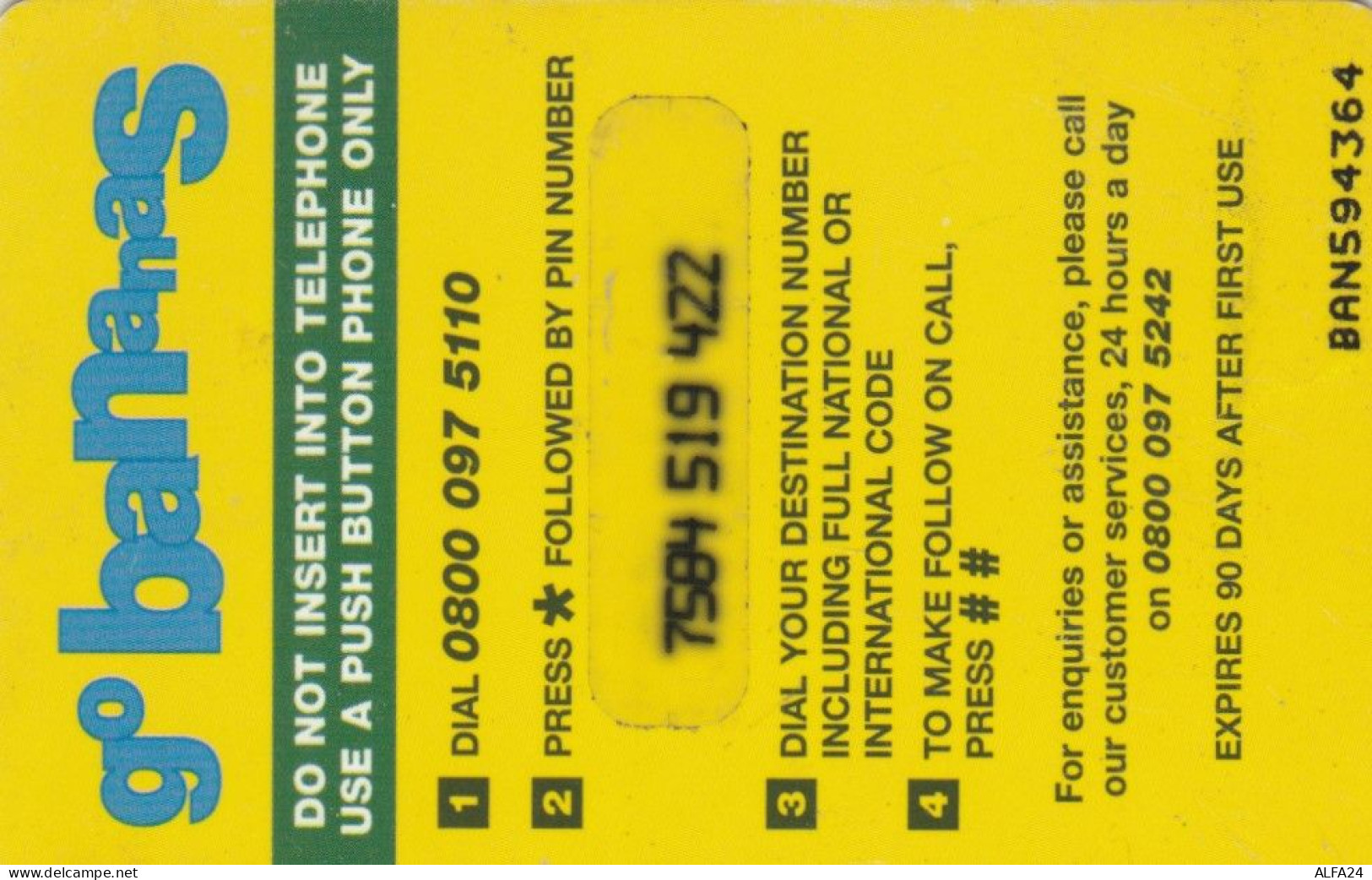 PREPAID PHONE CARD REGNO UNITO  (PM1884 - Other & Unclassified