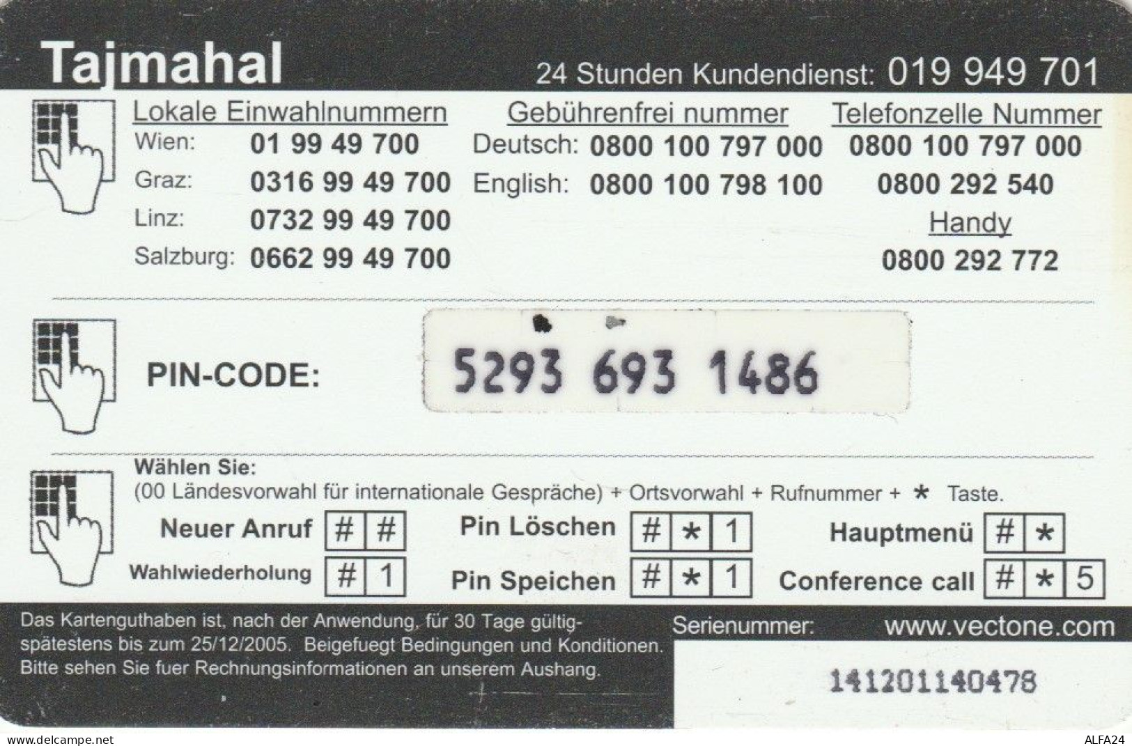 PREPAID PHONE CARD GERMANIA  (PM1852 - GSM, Voorafbetaald & Herlaadbare Kaarten