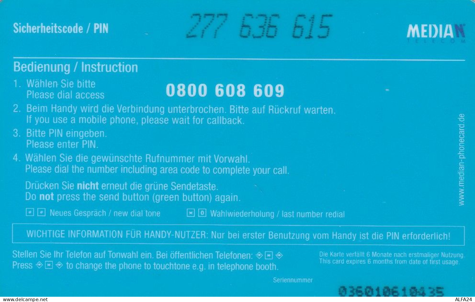 PREPAID PHONE CARD GERMANIA  (PM1843 - [2] Prepaid