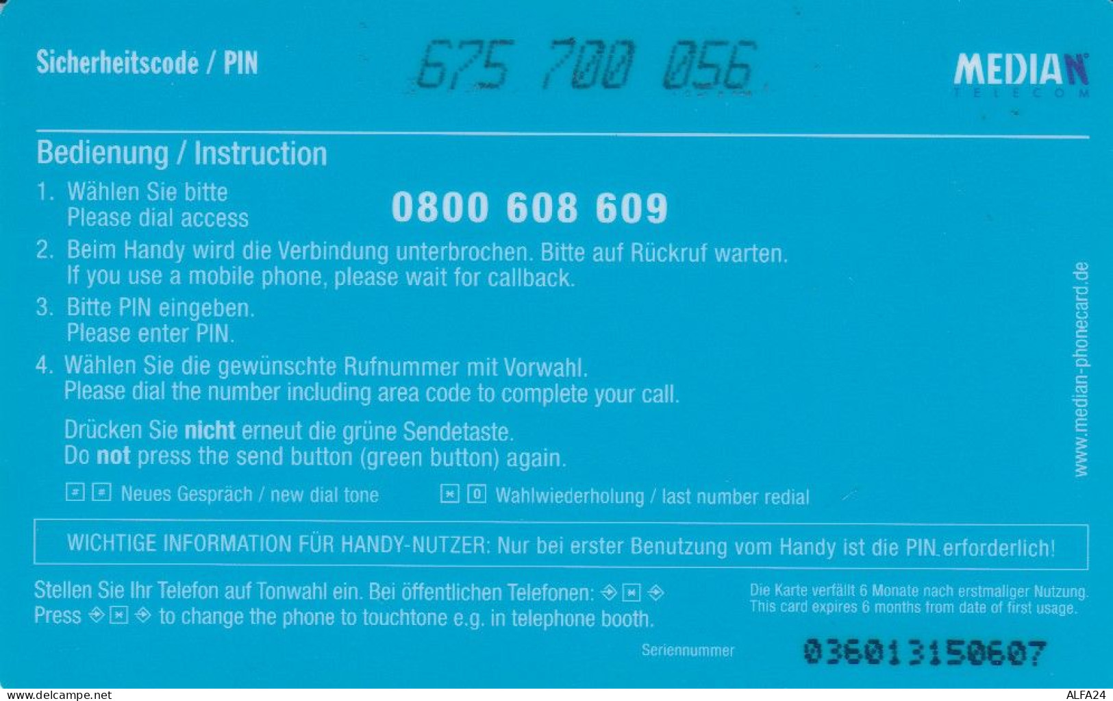 PREPAID PHONE CARD GERMANIA  (PM1842 - [2] Prepaid