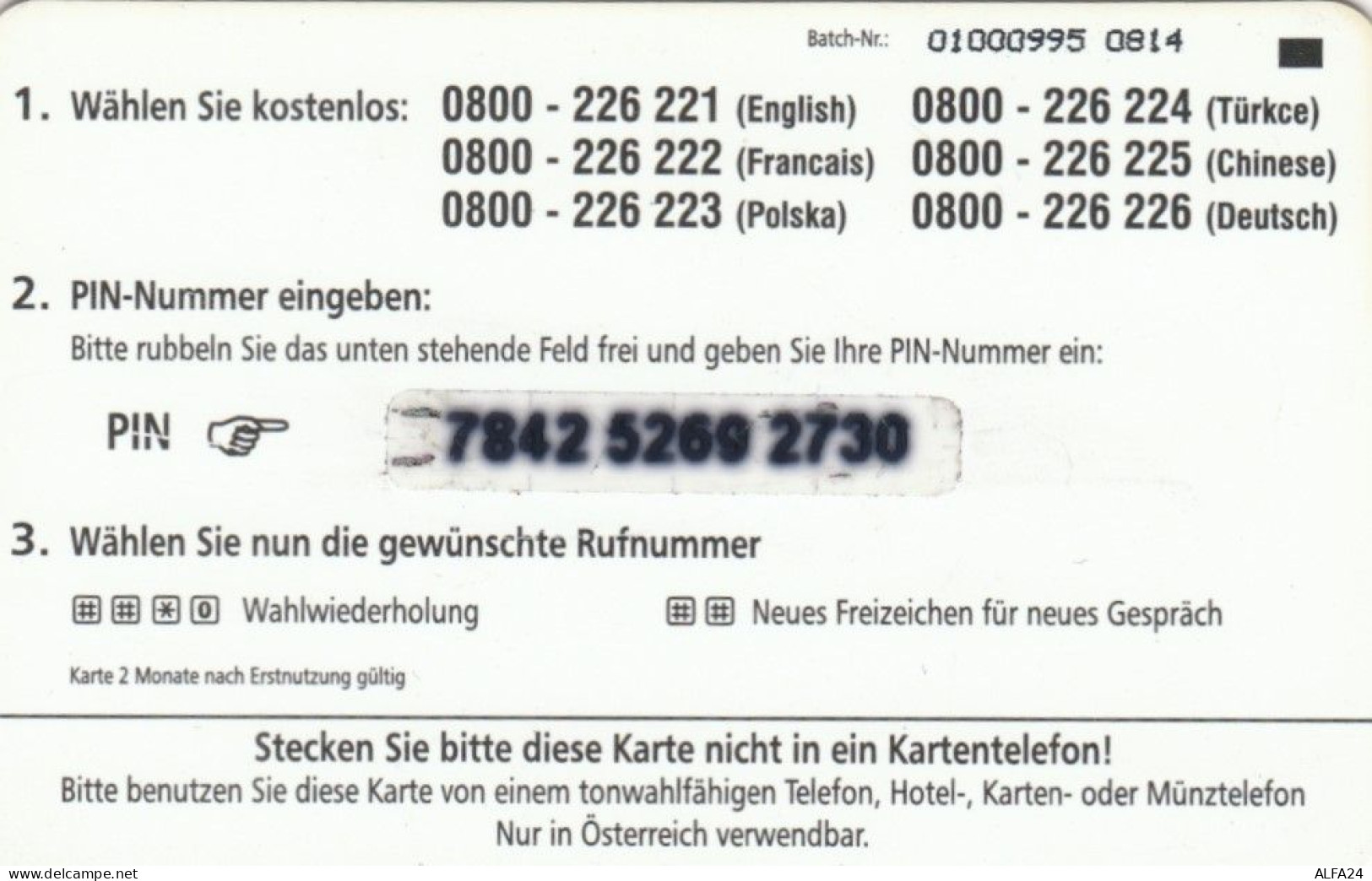 PREPAID PHONE CARD GERMANIA  (PM2544 - GSM, Voorafbetaald & Herlaadbare Kaarten