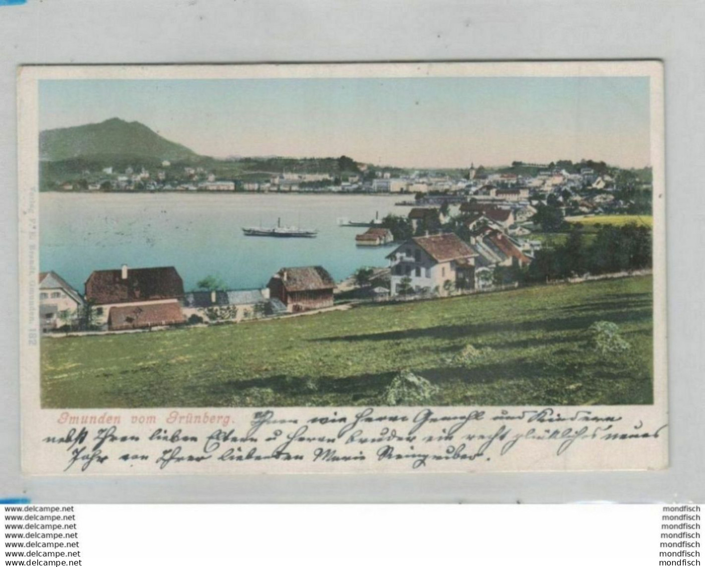 Gmunden Vom Grünberg 1901 Mit Raddampfer - Dampfschiff - Gmunden