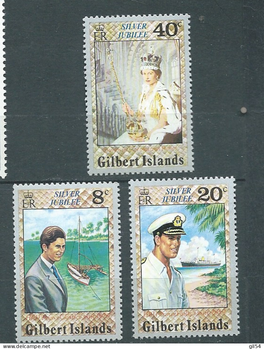 Iles Gilbert , Yvert 41/ 43 **   ,  3 Valeurs ** Neuves Sans Charniere , Cw 36204 - Isole Gilbert Ed Ellice (...-1979)