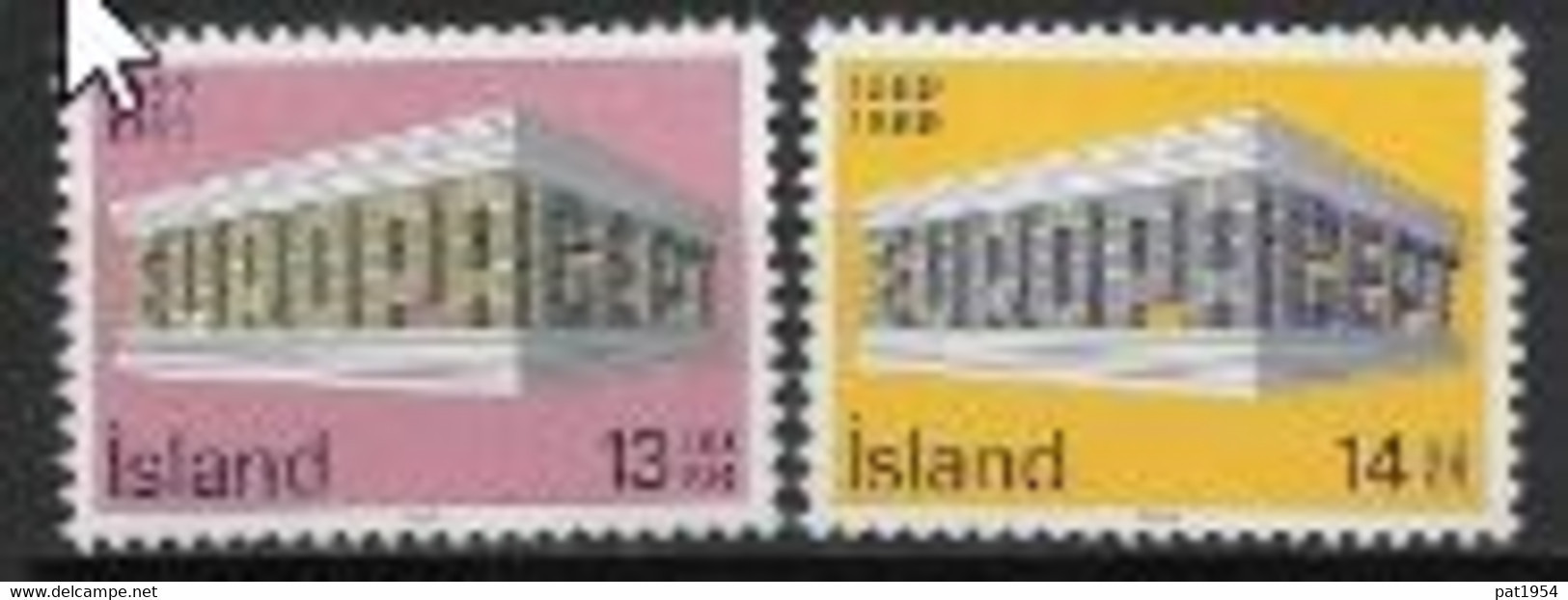 Islande 1969 Neufs ** N° 383/384 Europa - 1969