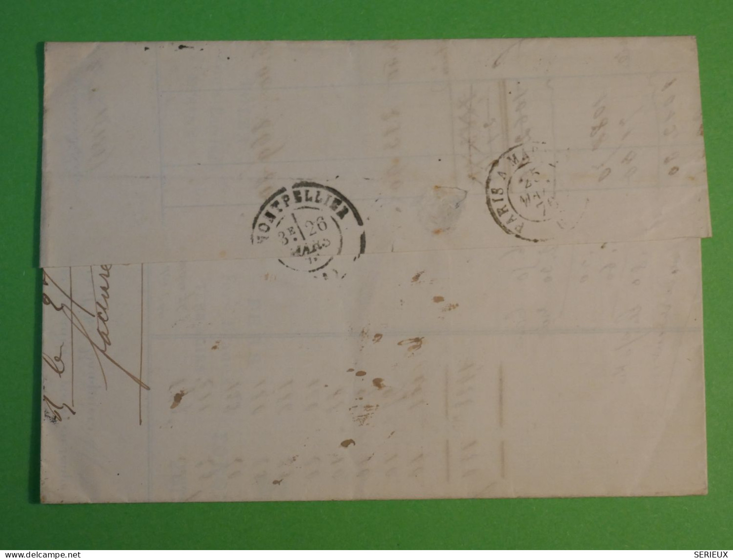 DC0  FRANCE  TRES  BELLE LETTRE   1876  ETOILE DE PARIS N°5 SUR CERES  N°60   POUR MONTPELLIER ++AFF. INTERESSANT++ - 1849-1876: Période Classique