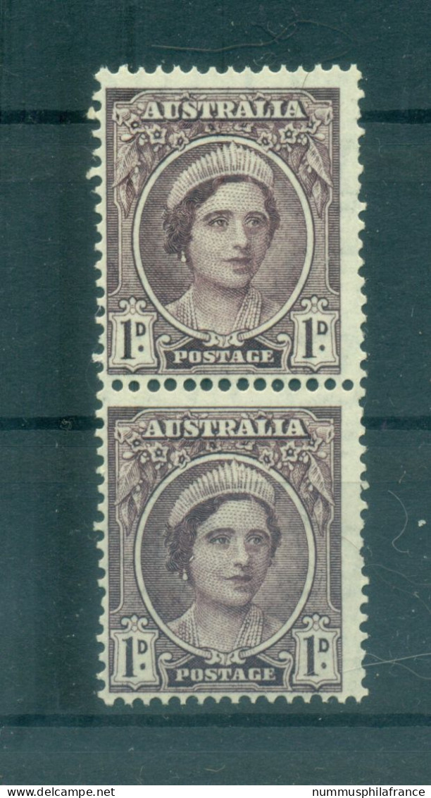 Australie 1942-44 - Y & T N. 143 - Série Courante (Michel N. 163) - Coil Paire (3) - Mint Stamps