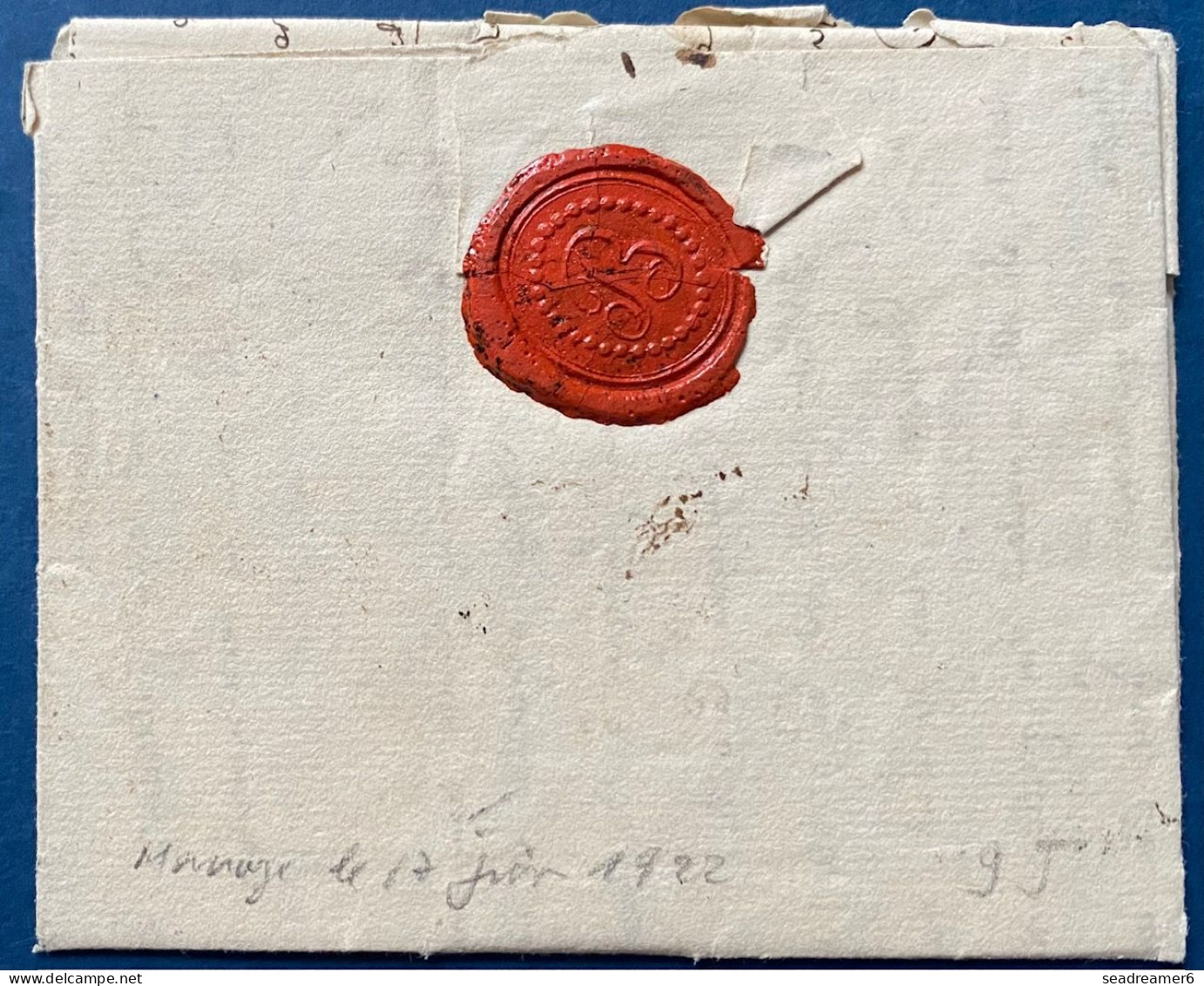 Lettre 1822 De NAVAUGLE Marque " MARCHE " (Ht N°29 Indice 20) Pour METZ + LPB2R + Entrée  PAYS-BAS PAR THIONVILLE TTB - 1815-1830 (Periodo Olandese)