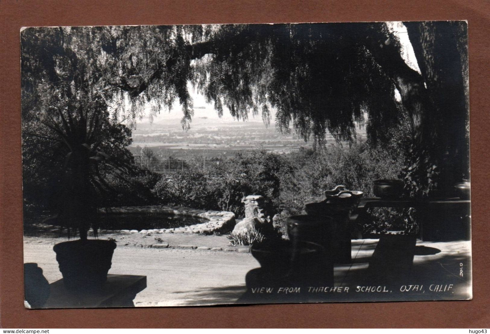 (RECT / VERSO) OJAI EN 1934 - VIEW FROM THACHER SCHOOL BEAU TIMBRE ET CACHET - CPA - Santa Barbara