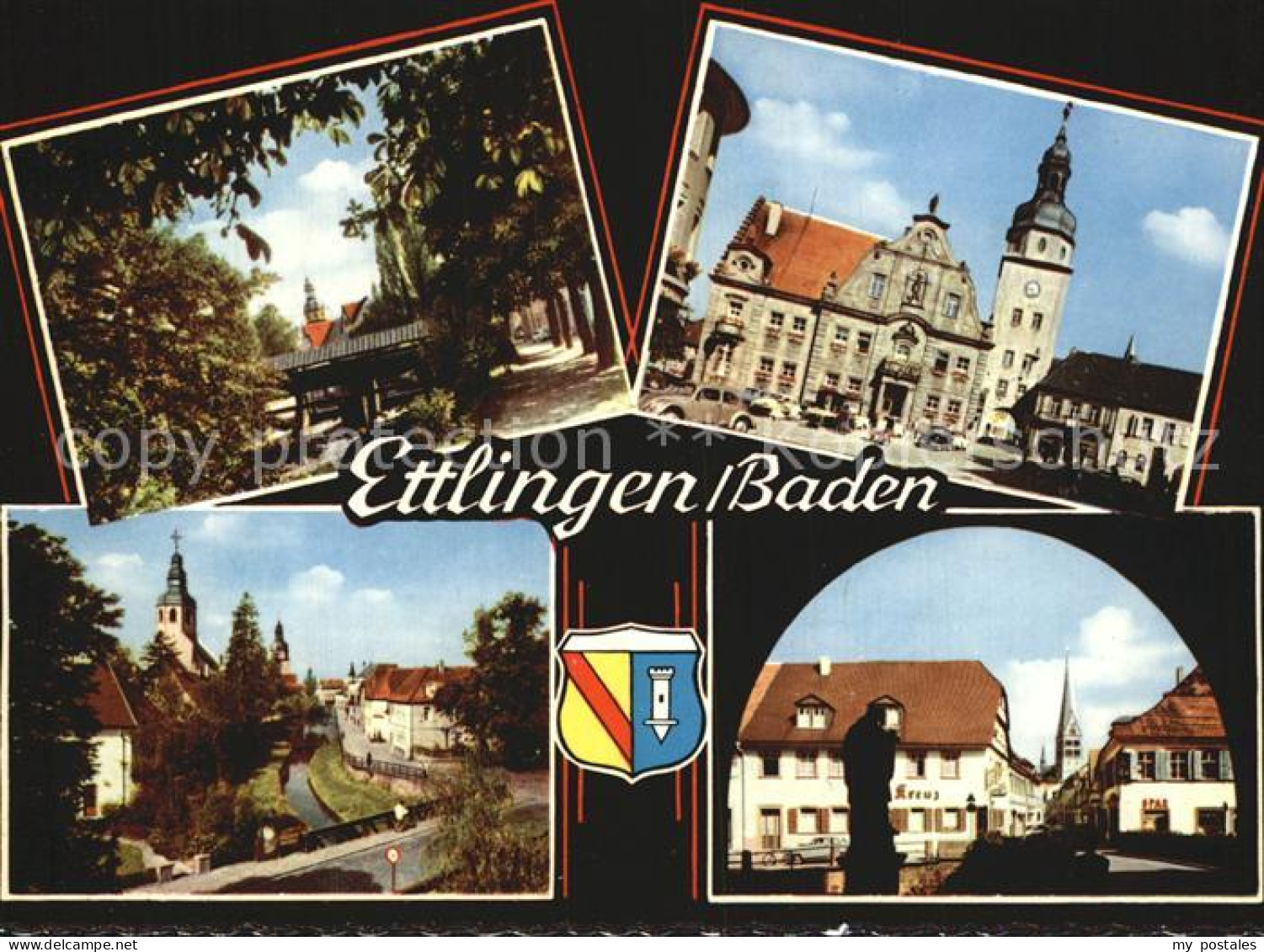 42601991 Ettlingen Rathaus Turm Stadtansichten Ettlingen - Ettlingen