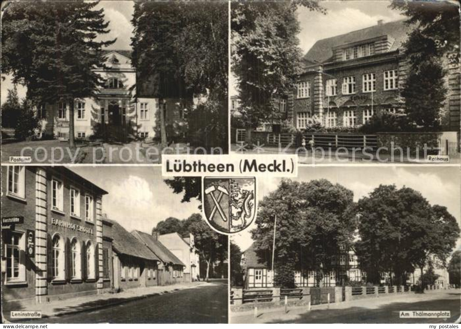 42601983 Luebtheen Postamt Rathaus Leninstrasse Thaelmannplatz Luebtheen - Lübtheen