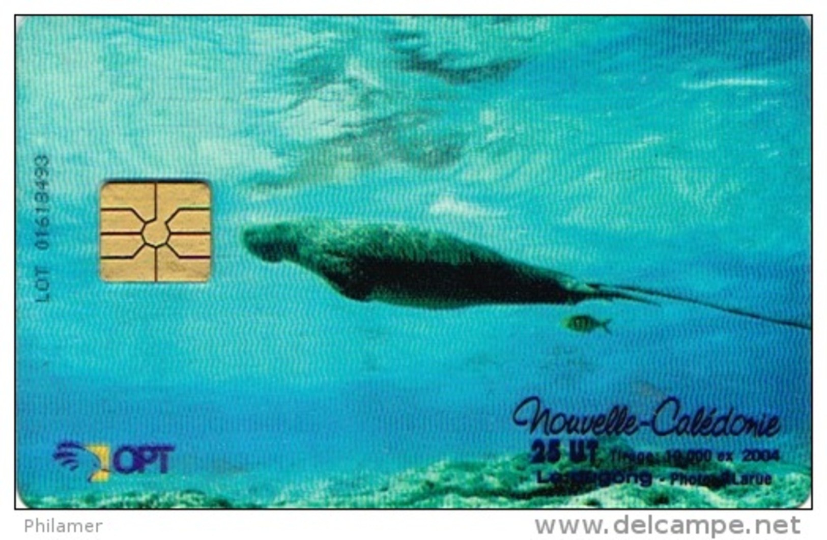 Nouvelle Caledonie Noumea Telecarte Phonecard Opt LNC122 Dugong Vahce Marine Transparente Utilisée BE - Nuova Caledonia