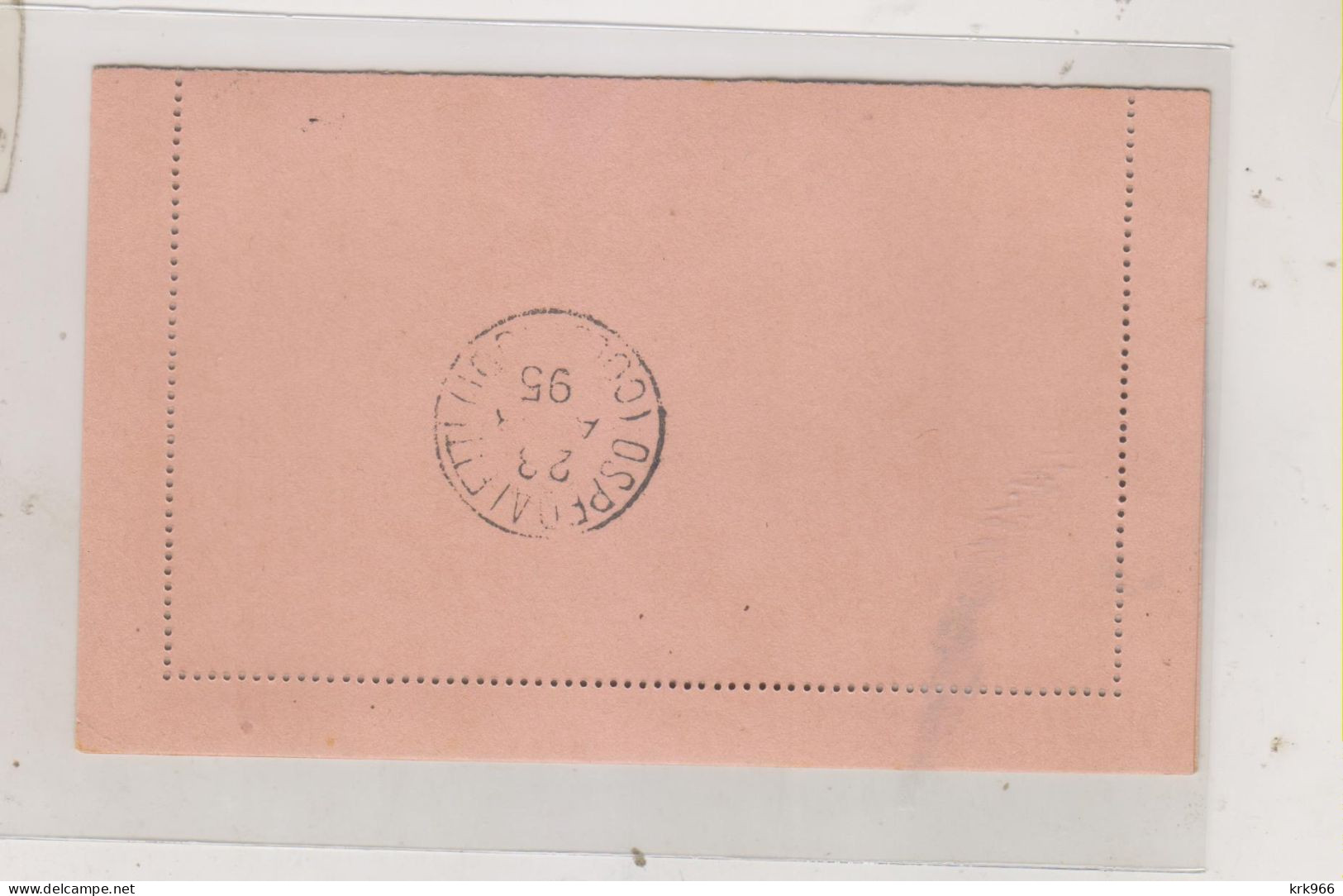 MONACO 1895 Postal Stationery To Italy - Entiers Postaux