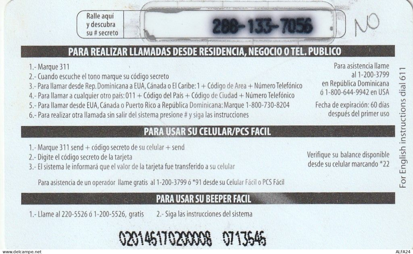 PREPAID PHONE CARD REPUBBLICA DOMINICANA  (CV269 - Dominik. Republik