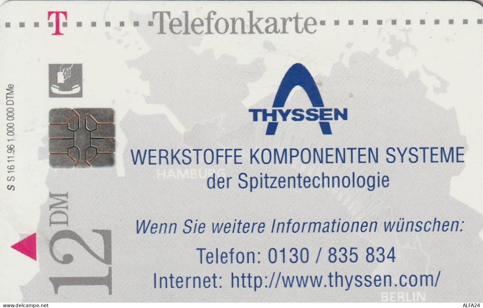 PHONE CARD GERMANIA SERIE S (CV975 - S-Series : Taquillas Con Publicidad De Terceros