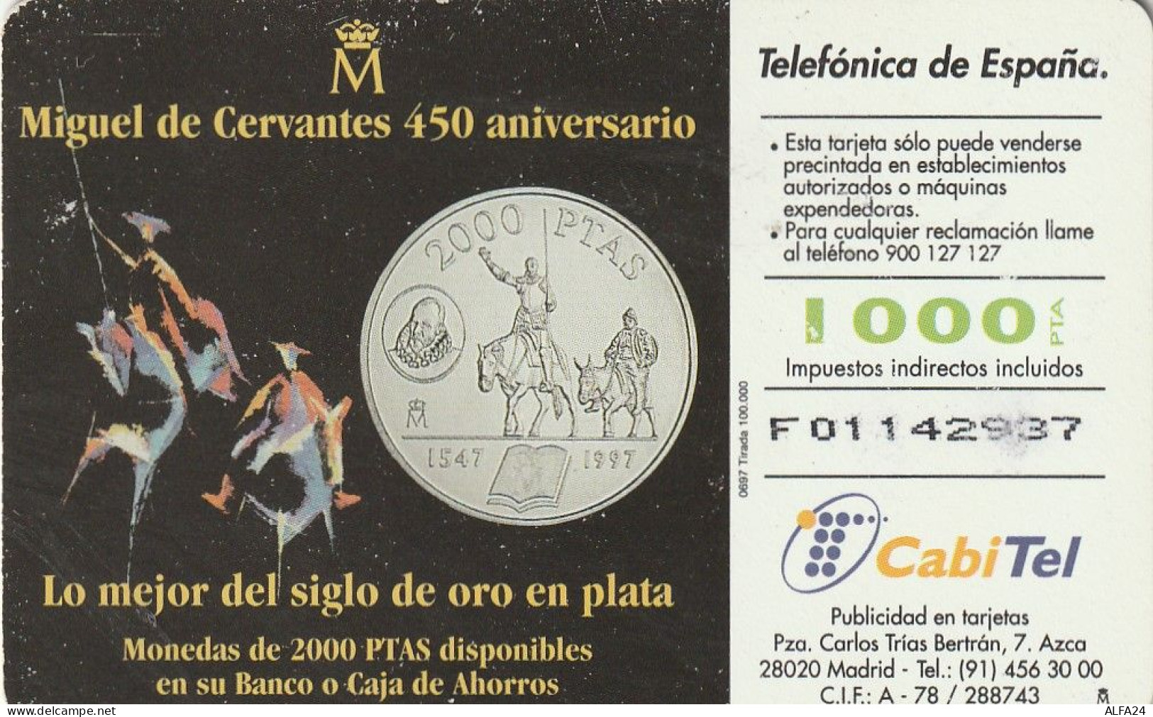 PHONE CARD SPAGNA  (CV927 - Commemorative Advertisment