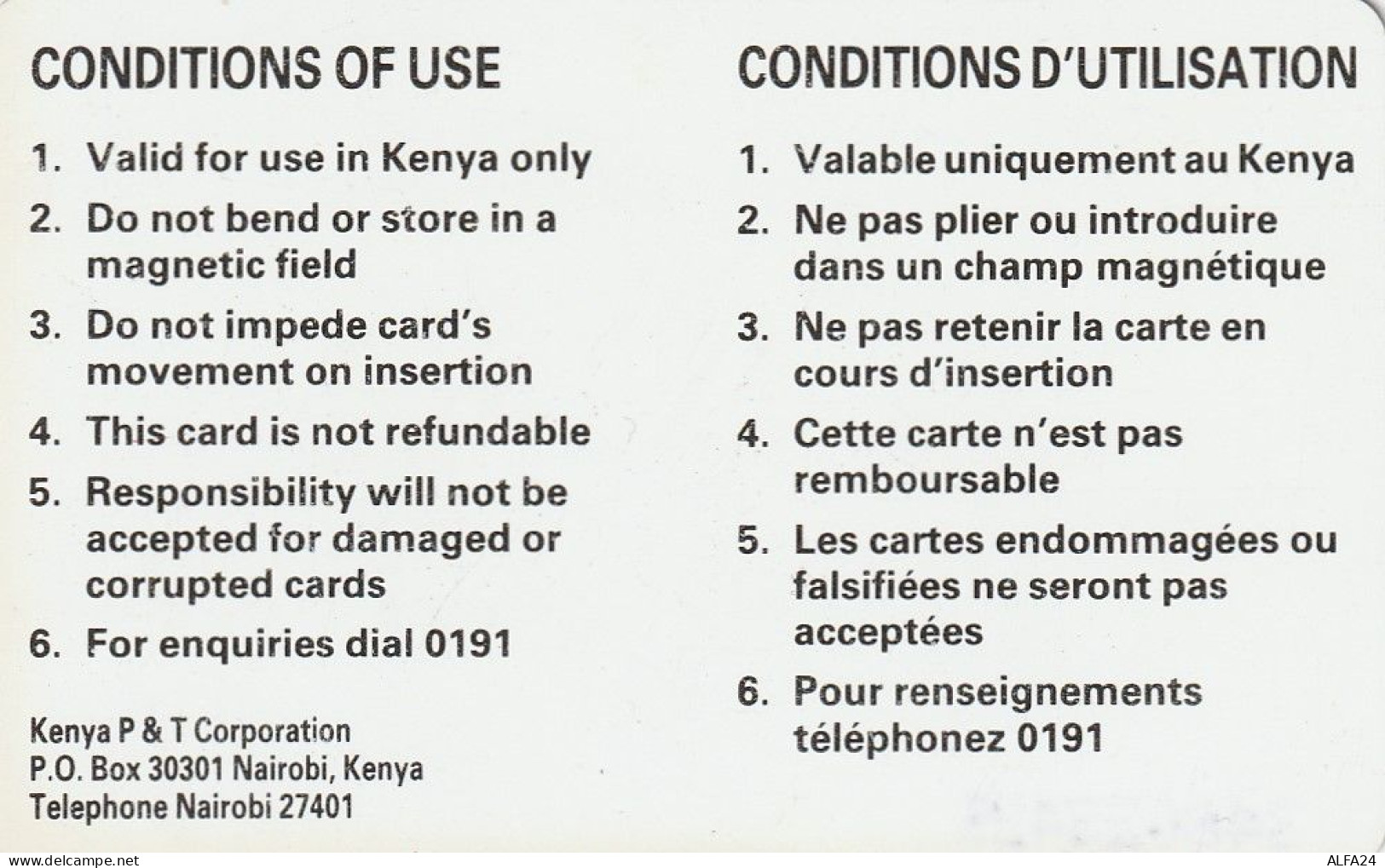 PHONE CARD KENIA  (CV760 - Kenya