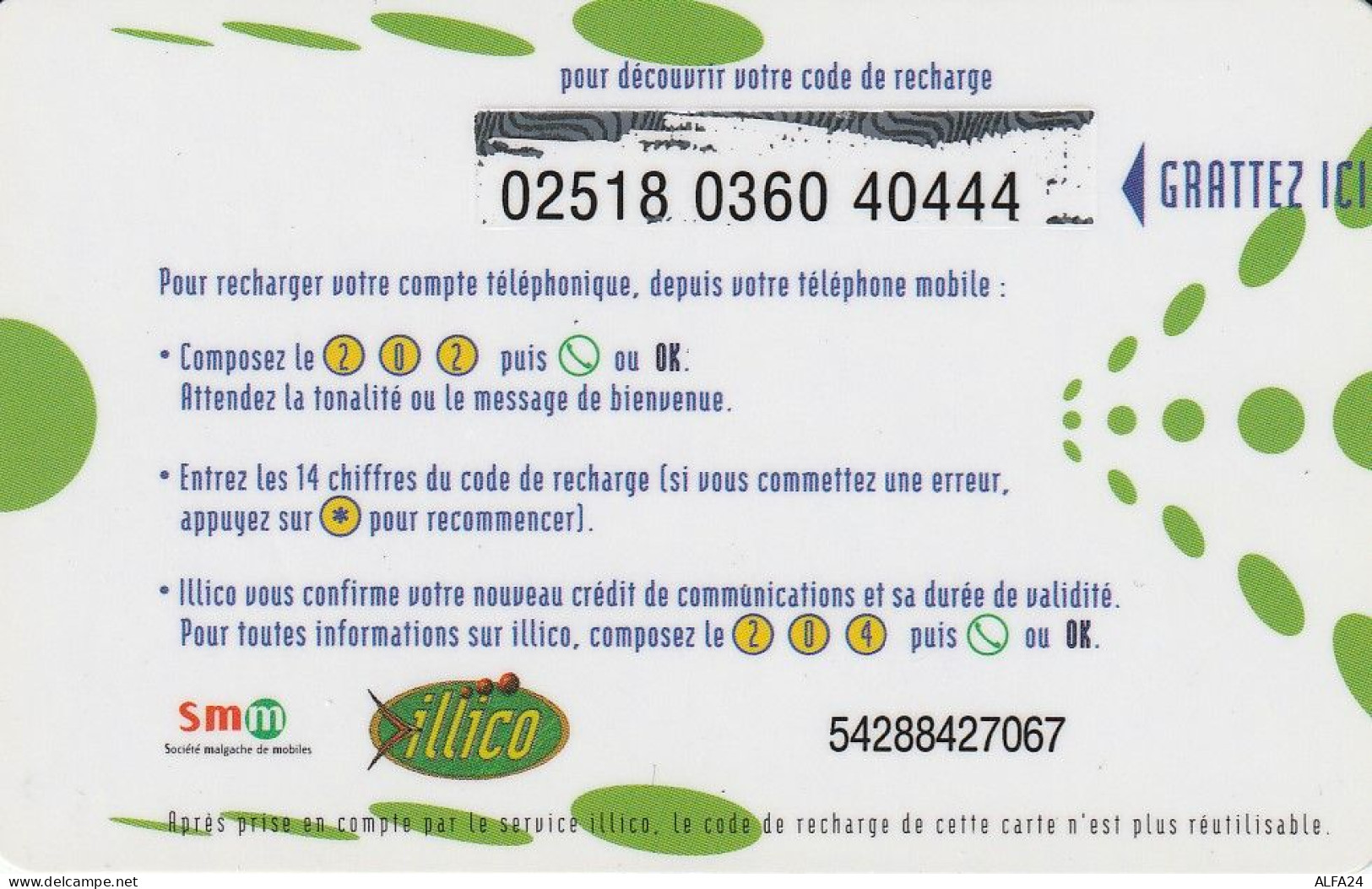 PREPAID PHONE CARD MADAGASCAR  (CV706 - Madagascar