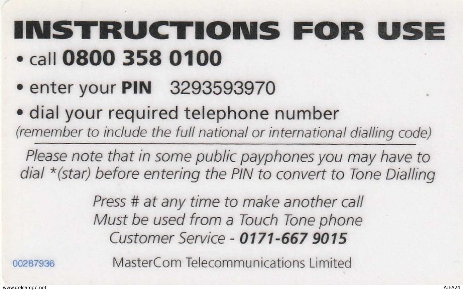 PREPAID PHONE CARD UK  (CV641 - BT Global Cards (Prepaid)