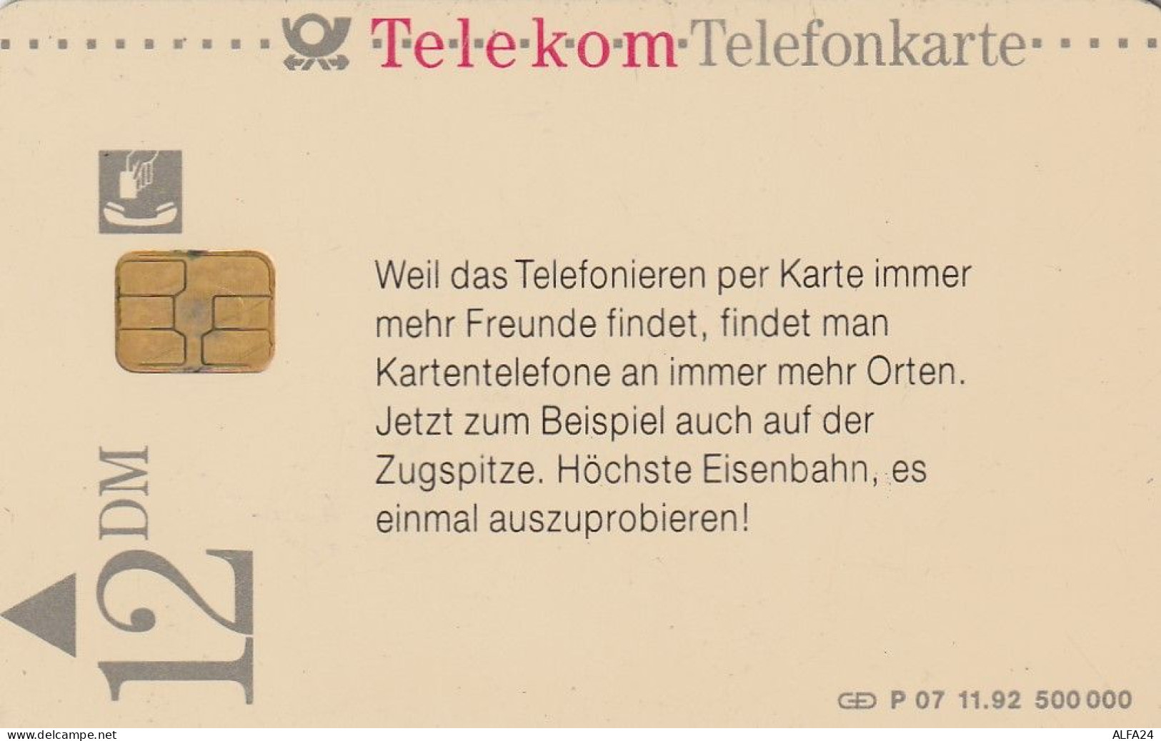 PHONE CARD GERMANIA SERIE P (CV1427 - P & PD-Series : D. Telekom Till